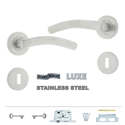 M9C40 - 2 Lever Lockset Pike ST/ST Rose -M9C40_o_T